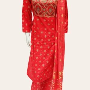 Rayon Embroidery Kurti , Pant and Dupatta Set